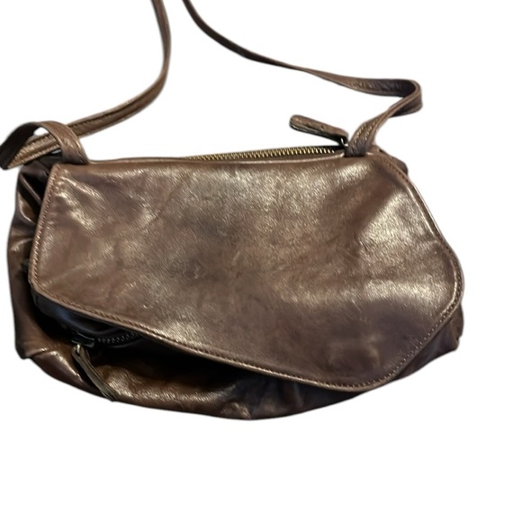ARZA New York Boho Chocolate Brown Leather Crossbody Medium Expandable Fold - Picture 4 of 8
